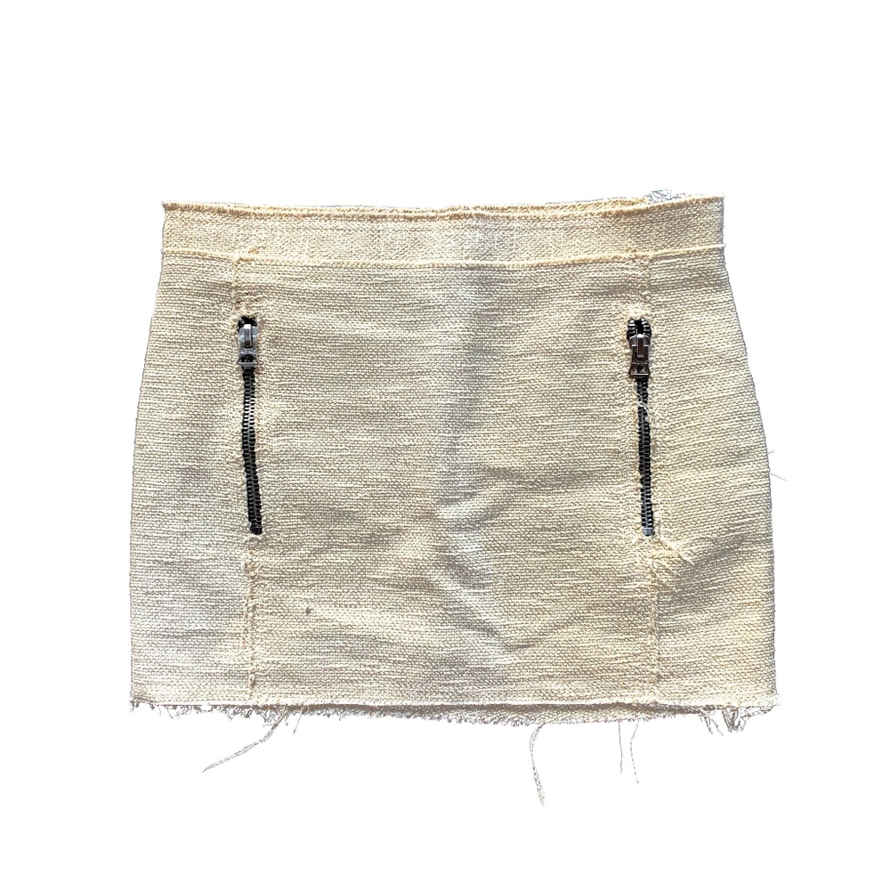 ACNE STUDIOS ICON RUSTIC LINEN MINI SKIRT